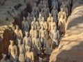 The Terracotta Army warriors at the tomb of ChinaÃ¢â¬â¢s First Emperor in Xian. Unesco World Heritage site. Royalty Free Stock Photo